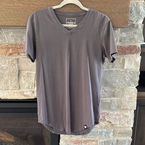 YoungLA Men's V-Neck Charcoal Tee